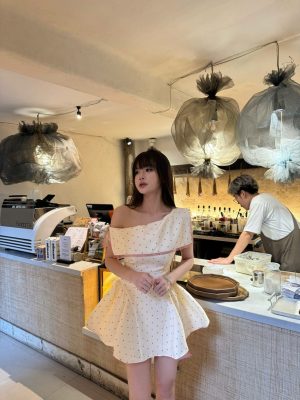 Ngọc Nhiên Dress - Họa tiết chấm bi Hồng 2